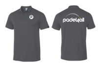PADEL4ALL- SYDNEY POLO SHIRT (DARK MELANGE) (Polyester Sports Material)