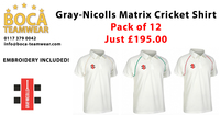 GRAY-NICOLLS MATRIX S/S SHIRT PACK OF 12 OFFER