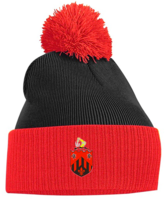 Shirehampton FC- Bobble Hat Black/Red