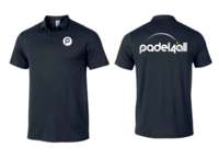 PADEL4ALL- SYDNEY POLO SHIRT (BLACK) (Polyester Sports Material)