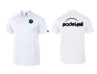 PADEL4ALL- SYDNEY POLO SHIRT (WHITE) (Polyester Sports Material)