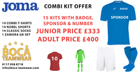 Joma Combi Kit Offer - 15 Kits (Badge, Sponsor, Number Included)